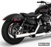 SILENCIEUX - RINEHART RACING - SPORTSTER 14UP - 3″ SLIP-ON EXHAUST - CHROME / EMBOUT : NOIR - 500-0400