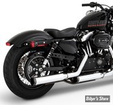 SILENCIEUX - RINEHART RACING - SPORTSTER 14UP - 3″ SLIP-ON EXHAUST - CHROME / EMBOUT : NOIR - 500-0400