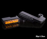 1 - CLIGNOS HEINZ BIKES - LED Turn Signals Front - SPORTSTER 96/13 - 1 FONCTION clignotant - NOIR