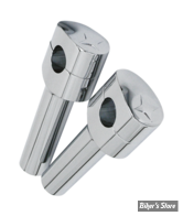 RISERS ZODIAC - FUSION OVAL CONIQUE - LONE STAR - HAUTEUR : 2" (5CM) - CHROME