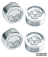 CAPUCHON DE VIS ALLEN 5/16" / CLEF ALLEN DE 1/4" - COUVRE VIS CY-CHROME - TETE DE VIS BTR - 5/16" - SKULL - CHROME