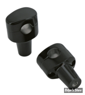 RISERS ZODIAC - FUSION II FAT BAR TETE OVAL  - LISSE - HAUTEUR : 3" (7.5CM) - NOIR