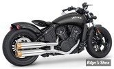 SILENCIEUX -  FREEDOM PERFORMANCE - INDIAN SCOUT 2025UP - INDIAN SCOUT 4" SLIP-ONS - CORPS : CHROME / EMBOUT SOLID : GOLD EAGLE - IN00577