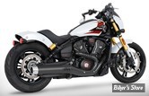 SILENCIEUX -  FREEDOM PERFORMANCE - INDIAN SCOUT 2025UP - INDIAN SCOUT 4" SLIP-ONS - CORPS : NOIR / EMBOUT SOLID : CHROME EAGLE - IN00582