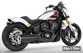 SILENCIEUX -  FREEDOM PERFORMANCE - INDIAN SCOUT 2025UP - INDIAN SCOUT 4" SLIP-ONS - CORPS : NOIR / EMBOUT SOLID : CHROME STRAIGHT - IN00590