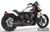SILENCIEUX -  FREEDOM PERFORMANCE - INDIAN SCOUT 2025UP - INDIAN SCOUT 4" SLIP-ONS - CORPS : NOIR / EMBOUT SCULPTED : GOLD LIBERTY - IN00568