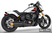 SILENCIEUX -  FREEDOM PERFORMANCE - INDIAN SCOUT 2025UP - INDIAN SCOUT 4" SLIP-ONS - CORPS : NOIR / EMBOUT SCULPTED : GOLD COMBAT - IN00603