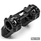 POUR GUIDON DE Ø 28,60 MM - RISERS - ROLAND SANDS DESIGN - 0NE PIECE Sector Pullback Riser System - HAUTEUR : 7.60 CM / 3" - NOIR