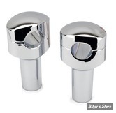 RISERS ZODIAC / SMOOTHIE - RISERS ZODIAC - FUSION OVALE - LISSE - HAUTEUR : 3" (76MM) - CHROME