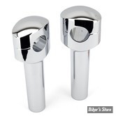 RISERS ZODIAC / SMOOTHIE - RISERS ZODIAC - FUSION OVALE - LISSE - HAUTEUR : 5" (127MM) - CHROME