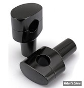 RISERS ZODIAC / SMOOTHIE - RISERS ZODIAC - FUSION OVALE CONIQUE - LISSE - HAUTEUR : 3" (76MM) - NOIR