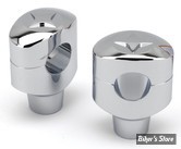 RISERS ZODIAC / LONE STAR - RISERS ZODIAC - OVALE FUSION - LONE STAR - HAUTEUR : 2" (50MM) - CHROME
