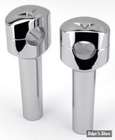 RISERS ZODIAC / LONE STAR - RISERS ZODIAC - OVALE FUSION - LONE STAR - HAUTEUR : 5" (127MM) - CHROME