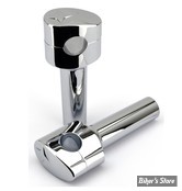 RISERS ZODIAC / LONE STAR - RISERS ZODIAC - OVALE CONIQUE FUSION - LONE STAR - HAUTEUR : 5" (127MM) - CHROME