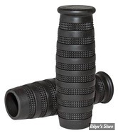 - POIGNEES  LOWBROW CUSTOM - KNURLED / MOLETÉ - COULEUR : NOIR