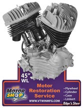 PLAQUE METALLIQUE - V-TWIN - MOTEUR - FLATHEAD 45CI -  DIMENSION : 37 CM X 49 CM