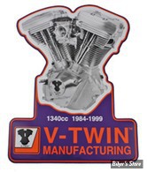 PLAQUE METALLIQUE - V-TWIN - MOTEUR - EVOLUTION BIG TWIN -  DIMENSION : 43 CM X 60 CM