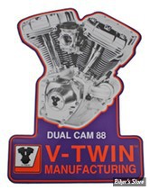 PLAQUE METALLIQUE - V-TWIN - MOTEUR - TWIN CAM -  DIMENSION : 46 CM X 61 CM