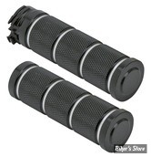 POIGNÉES - ZODIAC - TIRAGE PAR CÂBLES HD 82UP / 1" - STYLE RETRO - NOIR AVEC ACCENTS