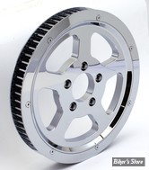 65 DENTS / 1 1/8" - POULIE ARRIÈRE - CUSTOM TYPE - BIGTWIN 00/06 - ZODIAC - CHROME