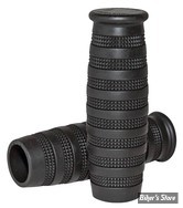 - POIGNEES  LOWBROW CUSTOM - KNURLED / MOLETÉ - COULEUR : NOIR