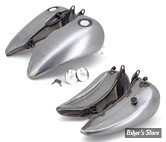 RESERVOIR D'ESSENCE - 5.3 GALLONS - SOFTAIL 1984/1999 - ALLONGÉ DE 2" / EN DEUX PARTIES - CAPACITE : 5.3 GALLONS - BOUCHONS 1/4 DE TOUR AFFLEURANT A SERRURE COMPRIS