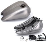 RESERVOIR D'ESSENCE - 4.0 GALLONS / 15.10 LITRES - SPORTSTER 82/03 - OEM 00000-00 - SPORT-BOB RALLONGE DE 2" - BOUCHON 1/4 DE TOUR AFFLEURANT UNIQUE