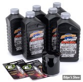 KIT HUILE SYNTHETIQUE - TOTAL KIT - HUILE SPECTRO PLATINIUM SYNTHETIQUE 3 EN 1 - TWINCAM 99/17 - Huile Spectro Platinum "3 en 1" synthétique full pour moteur, primaire et boite + bougies - FILTRE A HUILE : NOIR
