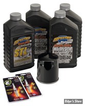 KIT HUILE SYNTHETIQUE - TOTAL KIT - HUILE SPECTRO PLATINIUM SYNTHETIQUE 3 EN 1- SPORTSTER 86/22- Huile Spectro Platinum "3 en 1" synthétique full pour moteur, primaire et boite + bougies - FILTRE A HUILE : NOIR