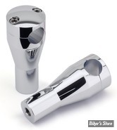 RISERS - HAUTEUR : 100MM / 4"- RISERS ZODIAC EN ALUMNIUM - BILLET ALUMINUM RISER SET - CHROME