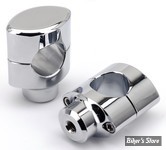 RISERS POUR GUIDON DE Ø 38MM / 1" 1/2 - HAUTEUR : 43MM / 1"67 - RISERS INFINITY - ZODIAC - CHROME