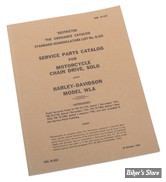 CATALOGUE DE PIECES DETACHEES - 1940 UP WLA  - OEM SNL G-523 - SAMWEL - CATALOG, Service parts, Motorcycle chain driven solo, WLA - 1600541