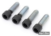 ECLATE J - PIECE N° 02 - OEM 4748 - VISSERIE DE SUPPORT DE REPOSES PIEDS - SCREWS4BIKES - INOX / NOIR BRILLANT - FR.HD.1.sw