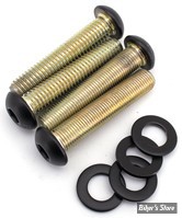 ECLATE M - PIECE N° 02 - VISSERIE D'AMORTISSEURS - SPORTSTER 04/20 - OEM 3880 / 4354 - SCREWS4BIKES - INOX / BTR NOIR BRILLANT - SD.HD.1.sw