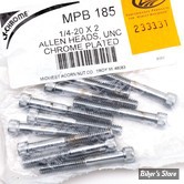 VIS TETE ALLEN / BTR - 1/4-20 X 51MM / 3/8" - OEM 4820A - CHROME - LES 10 PIECES