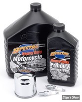 KIT HUILE MINÉRALE - TOTAL SERVICE KIT - HUILE SPECTRO HEAVY DUTY 20W50 - SPORTSTER 86/22  - Huile Spectro Heavy Duty 20W50 - FILTRE A HUILE : CHROME 