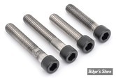 VISSERIE DE PLATINE DE RISERS - OEM 4326A / 4816A - 5/16-18 x 1 1/2" + 5/16-18 x 2" UNC - SCREWS4BIKES - NOIR MAT - LK.HD.4.swm