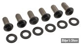 ECLATE I - PIECE N° 01 - KIT VISSERIE DE TRAPPE DE DERBY - OEM 943 - SPORTSTER 04UP - SCREWS4BIKES - NOIR MAT 