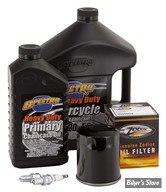 KIT HUILE MINÉRALE - TOTAL SERVICE KIT - HUILE SPECTRO HEAVY DUTY 20W50 - SPORTSTER 86/22  - Huile Spectro Heavy Duty 20W50 - FILTRE A HUILE : NOIR
