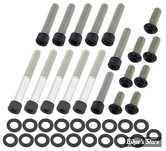 ECLATE I - PIECE N° 70 - KIT VISSERIE DE CARTER PRIMAIRE EXTERNE - SOFTAIL 89/99 / DYNA 91/98 - SCREWS4BIKES - NOIR MAT