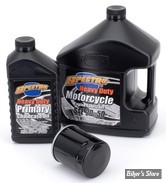 KIT HUILE MINÉRALE - HUILE SPECTRO HEAVY DUTY 20W50  - SPORTSTER 86/22  - Huile Spectro Heavy Duty 20W50 - FILTRE A HUILE : NOIR