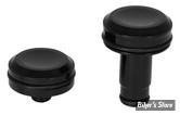 CACHES AXES DE ROUE AVANT - SOFTAIL MILWAUKEE EIGHT - SOFTAIL M8 FXFB/S 2018UP - RICK'S MOTORCYCLES - LISSE - NOIR - S8-3BO1000-0