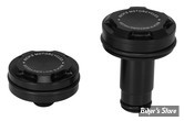 CACHES AXES DE ROUE AVANT - SOFTAIL MILWAUKEE EIGHT - SOFTAIL M8 FXFB/S 2018UP - RICK'S MOTORCYCLES - PREMIUM - NOIR - S8-3BO1500-0