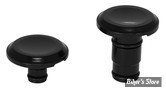 CACHES AXES DE ROUE AVANT - SOFTAIL MILWAUKEE EIGHT - SOFTAIL M8 FLDE / FLFB / FXBB / FXBR / FXLR / FXST 2018UP - RICK'S MOTORCYCLES - LISSE - NOIR - S8-3001000-0