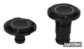 CACHES AXES DE ROUE AVANT - SOFTAIL MILWAUKEE EIGHT - SOFTAIL M8 FLDE / FLFB / FXBB / FXBR / FXLR / FXST 2018UP - RICK'S MOTORCYCLES - PREMIUM - NOIR - S8-3001500-0