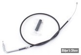 CABLE DE TIRAGE POUR BIGTWIN & SPORTSTER 96UP - LONGUEUR : 86.00CM - OEM 56343-96 / 56343-01 - ZODIAC - FINITION : NOIR