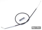 CABLE DE TIRAGE POUR BIGTWIN & SPORTSTER 96UP - LONGUEUR : 86.00CM - OEM 55785-11 - ZODIAC - FINITION : NOIR