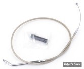 CABLE DE TIRAGE POUR BIGTWIN & SPORTSTER 96UP - LONGUEUR : 86.00CM - OEM 55785-11 - ZODIAC - FINITION : TRESSÉ GAINÉ