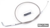 CABLE DE TIRAGE POUR BIGTWIN & SPORTSTER 96UP - LONGUEUR : 94.00CM - OEM 56306-96 - ZODIAC - FINITION : TRESSÉ GAINÉ