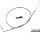 CABLE DE TIRAGE POUR BIGTWIN & SPORTSTER 96UP - LONGUEUR : 99.00CM - OEM 00000-00 - ZODIAC - FINITION : TRESSÉ GAINÉ